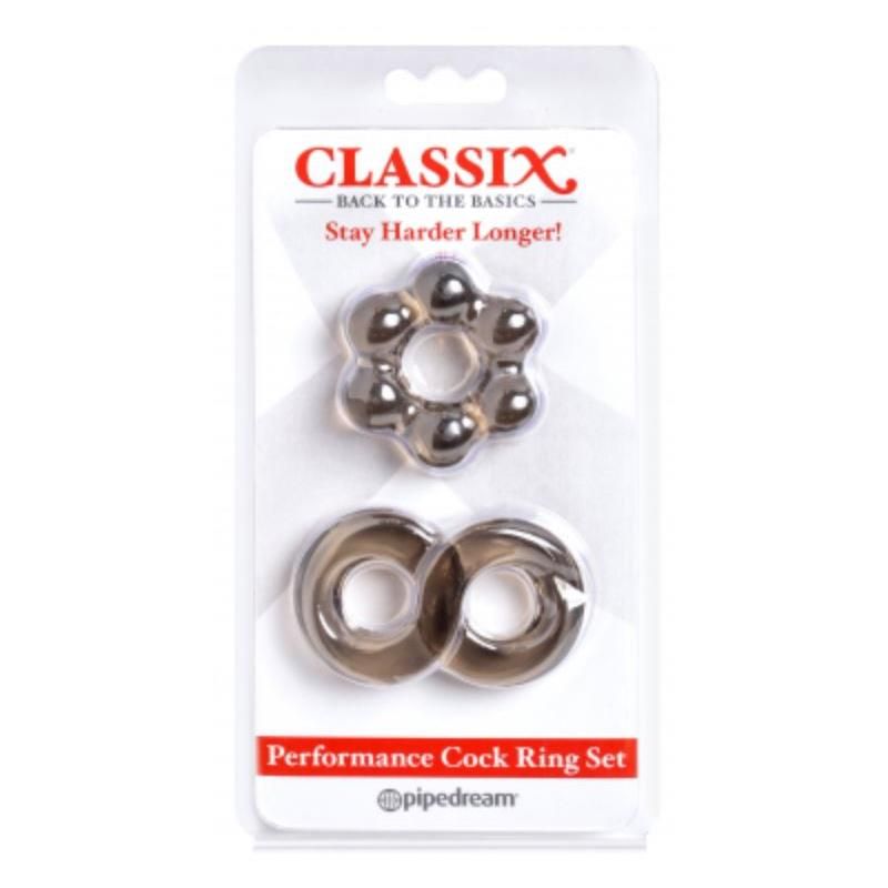 Performance Cock Ring Set Smoke Performance Cock Ring Set Smoke