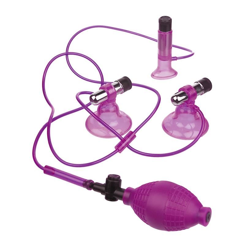 Triple Suckers Niples and Vagina with Vibration Triple Suckers Niples and Vagina with Vibration