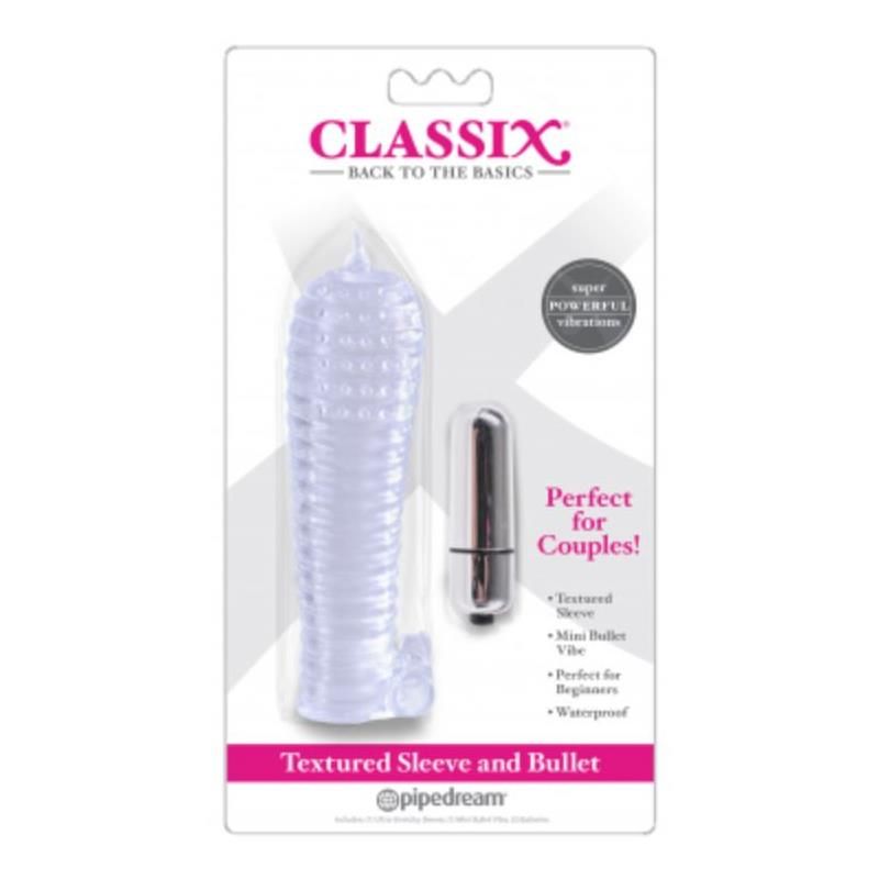 Dua Textured Sleeve and Mini Bullet Clear Dua Textured Sleeve and Mini Bullet Clear