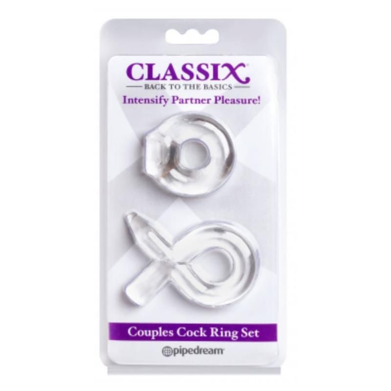 Couples Cock Ring Set Clear Couples Cock Ring Set Clear
