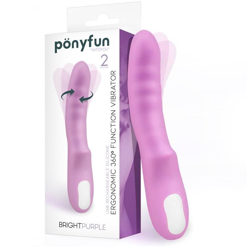 Brightpurple Vibe y Rotator Double Motor 360? USB Silicone