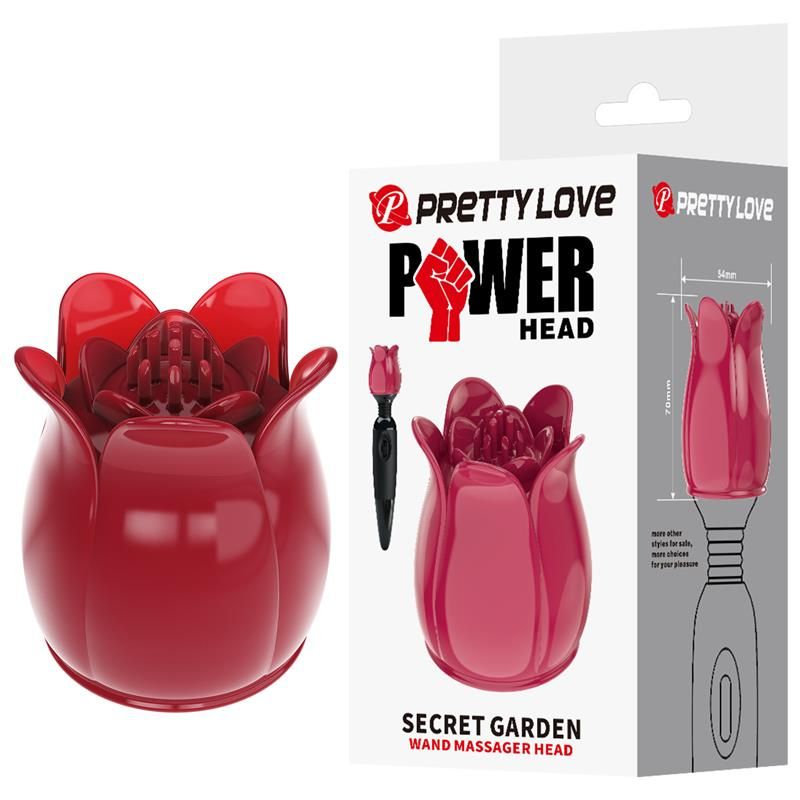 Flower Wand Power Wand Massager Head Red Flower Wand Power Wand Massager Head Red