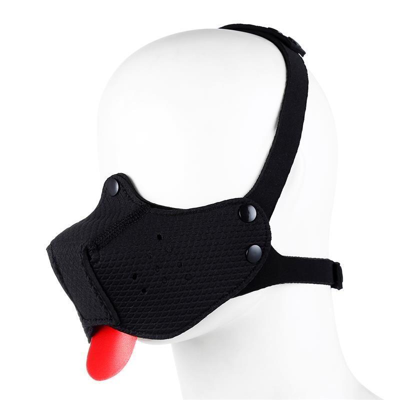 Neoprene Puppy Face Mask Adjustable and Desmontable Black Neoprene Puppy Face Mask Adjustable and Desmontable Black