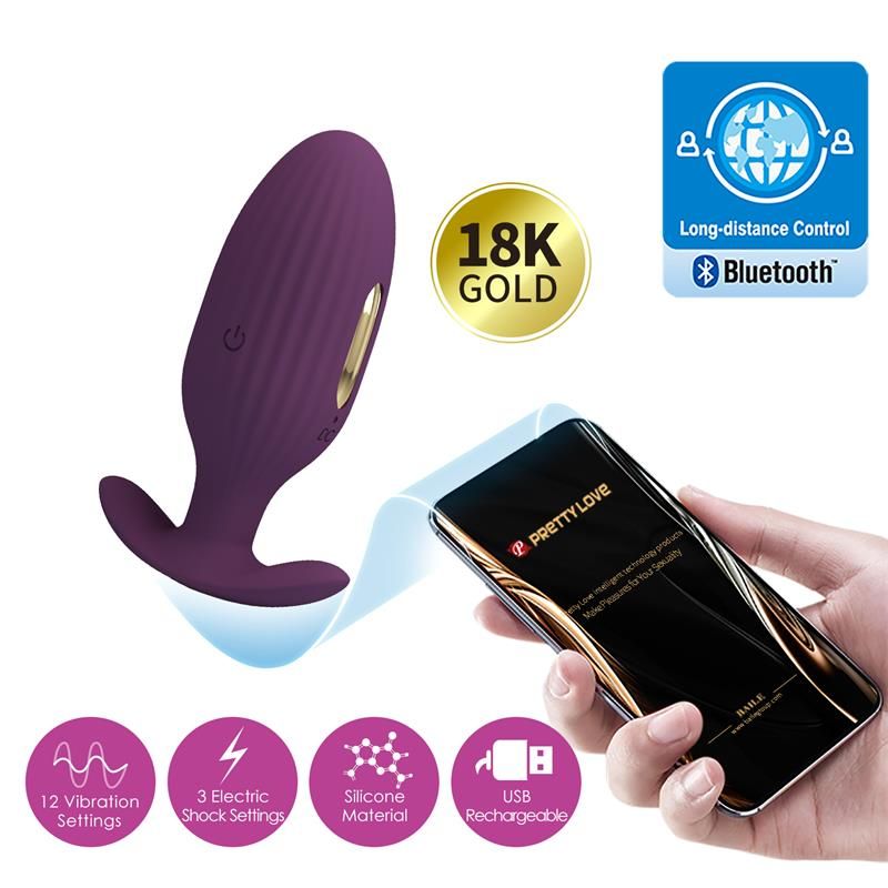Jefferson Anal Plug with Vibration and Electroshock with App Jefferson Anal Plug with Vibration and Electroshock with App