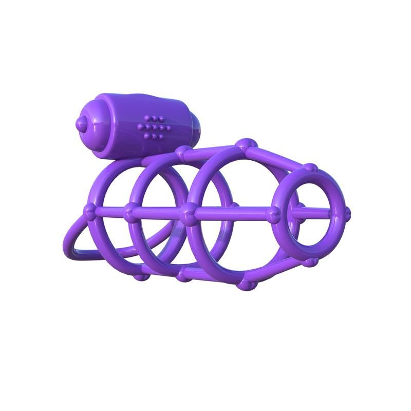 Fantasy C-Ringz Vibrating Climax Cage Purple Fantasy C-Ringz Vibrating Climax Cage Purple