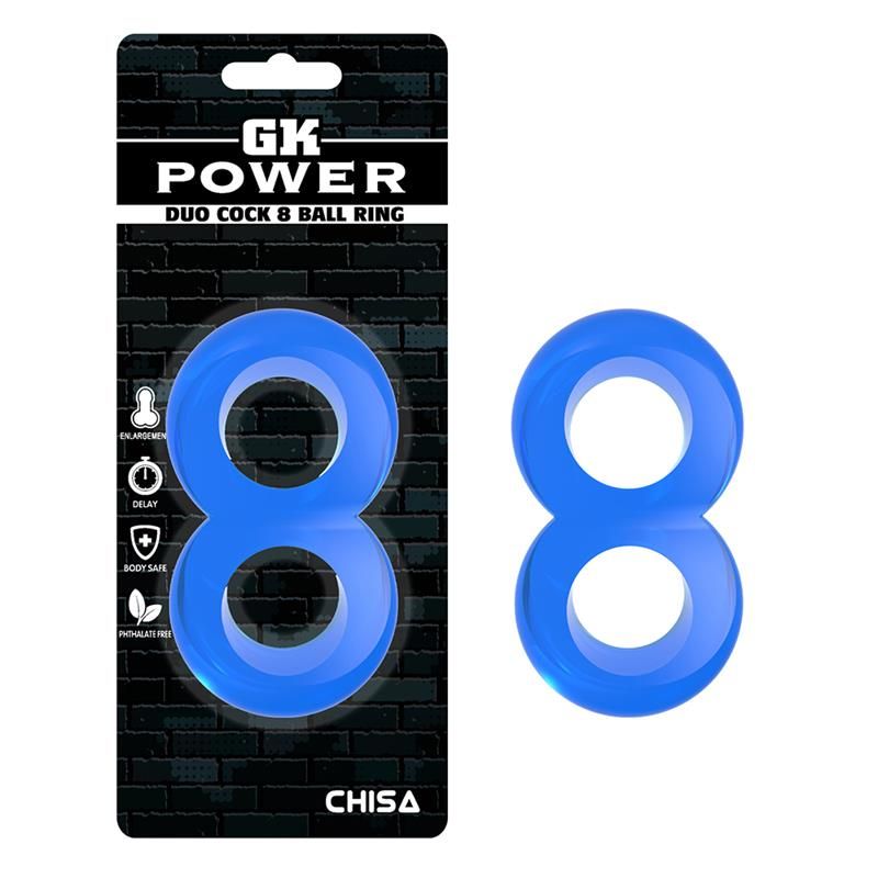 Duo Cock 8 Ball Ring Blue Duo Cock 8 Ball Ring Blue