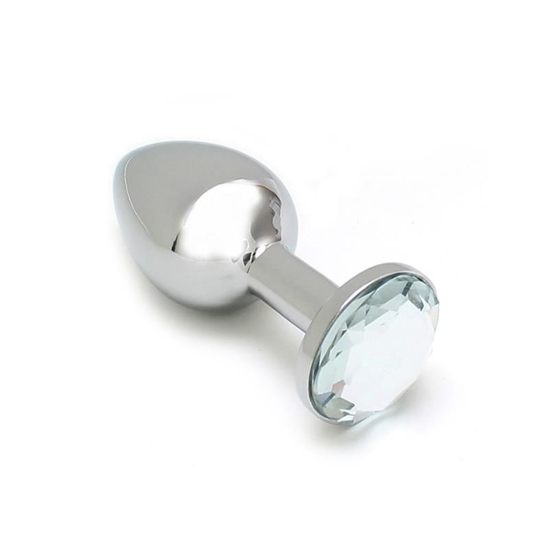 Metal Butt Plug Sofia Clear Jewel Metal Butt Plug Sofia Clear Jewel