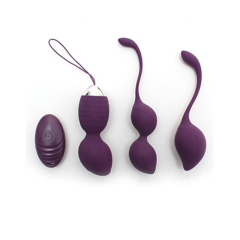 Vibrating Kegel Ball Set Remote Control Rimini Purple Vibrating Kegel Ball Set Remote Control Rimini Purple