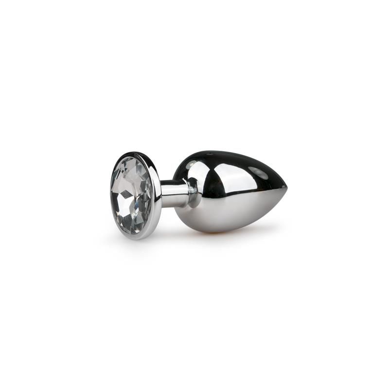 Metal Butt Plug No. 6 - Silver/Clear Metal Butt Plug No. 6 - Silver/Clear