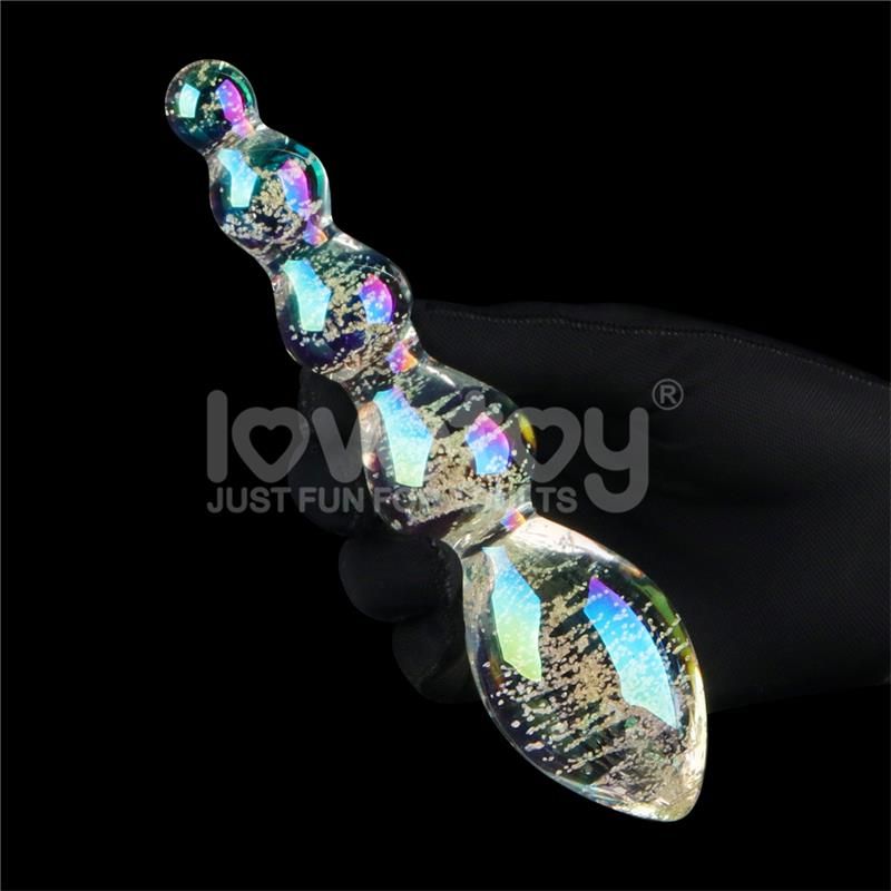 Glow in the Dark Glass Dildo Dark Twilight Gleam Tantalizing Orbs Glow in the Dark Glass Dildo Dark Twilight Gleam Tantalizing Orbs