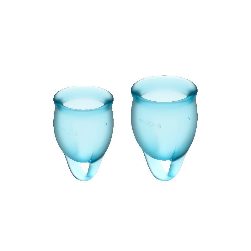 Feel Confident Menstrual Cup Light Blue Pack of 2 Feel Confident Menstrual Cup Light Blue Pack of 2