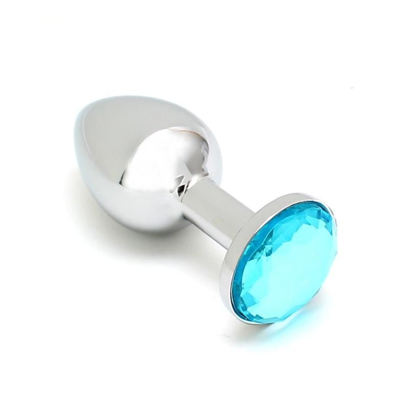 Metal Butt Plug Sofia Blue Jewel Metal Butt Plug Sofia Blue Jewel