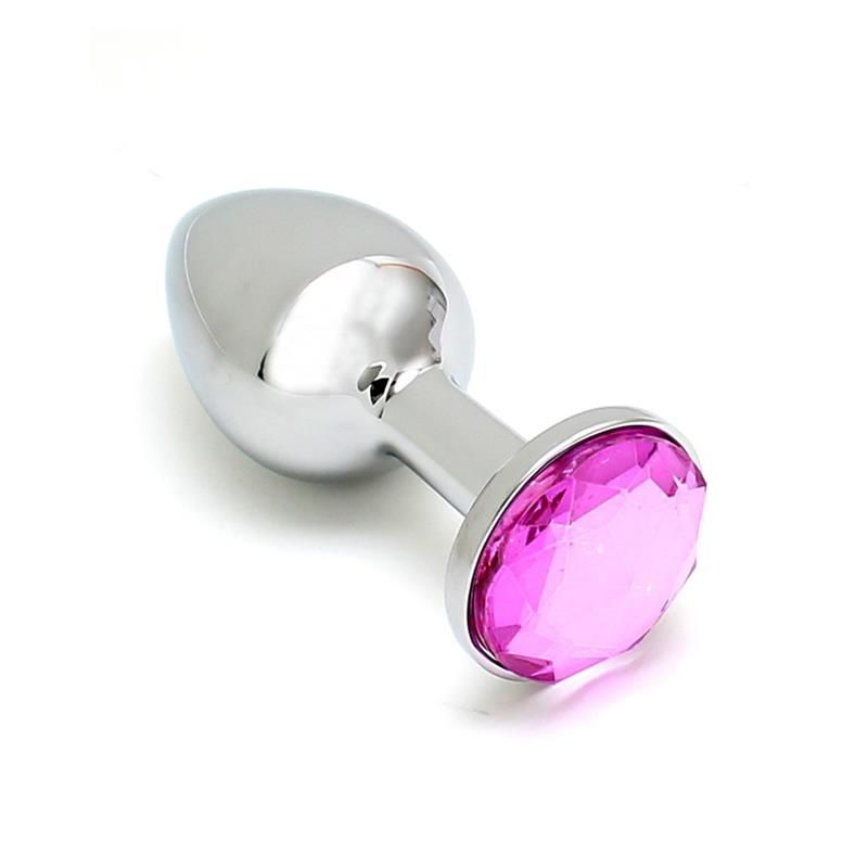 Metal Butt Plug Sofia Pink Jewel Metal Butt Plug Sofia Pink Jewel