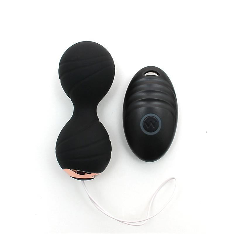 Vibrating Kegel Balls with Remote Control Cannes Black Vibrating Kegel Balls with Remote Control Cannes Black