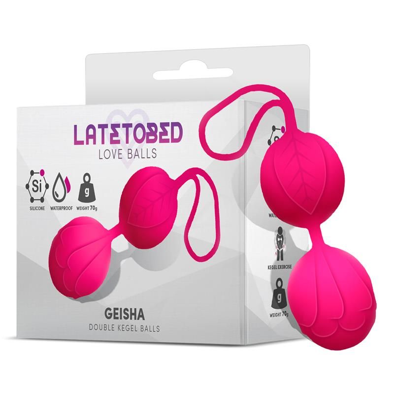 Geisha Double Kegel Balls Rose Red 70 gr Geisha Double Kegel Balls Rose Red 70 gr