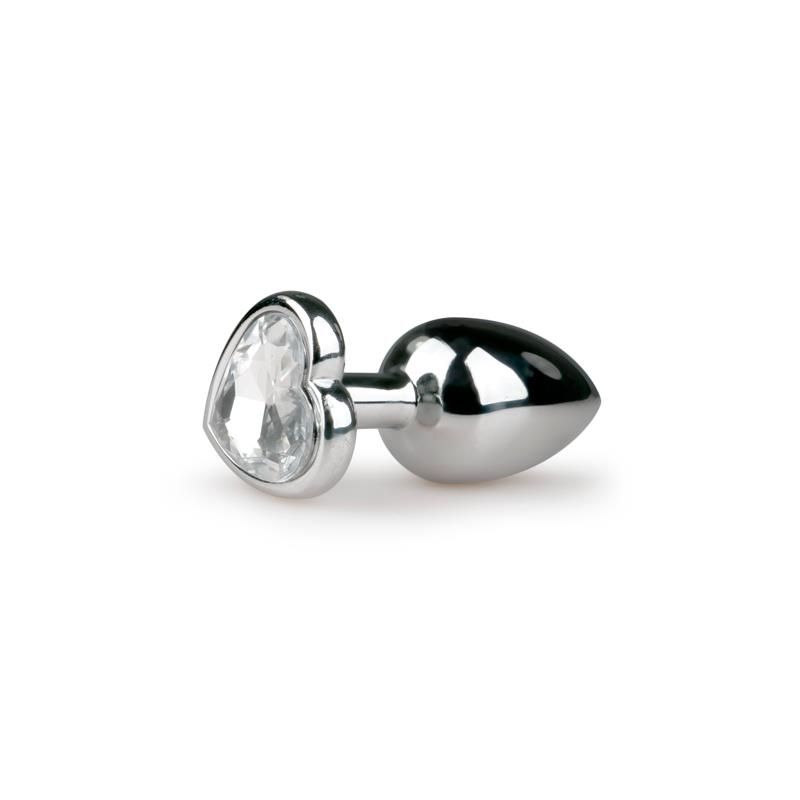Metal Butt Plug No. 2 - Silver/Clear Metal Butt Plug No. 2 - Silver/Clear