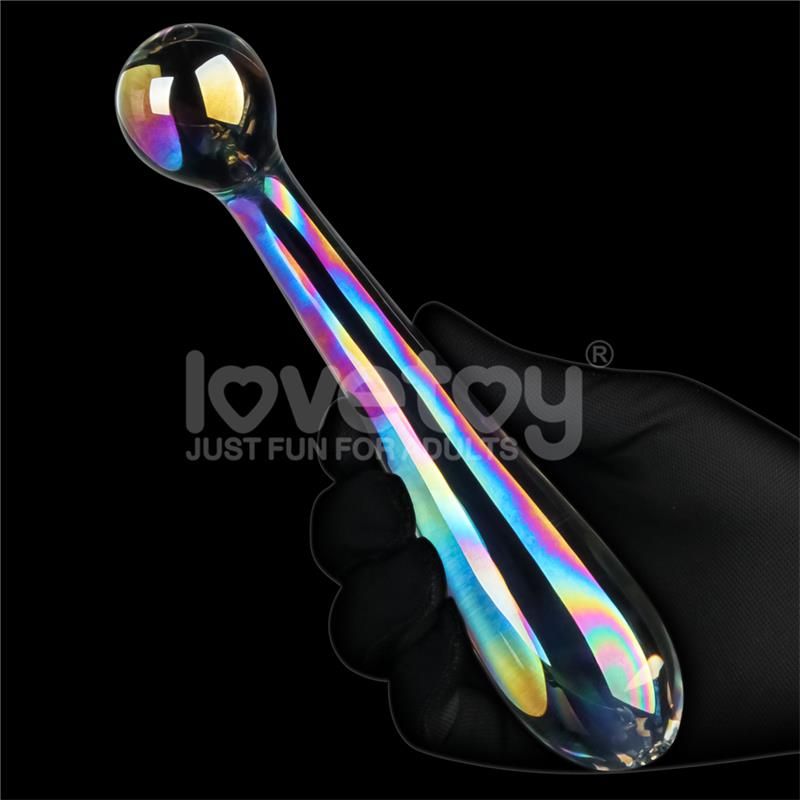 Glow in the dark Glass Dildo Twilight Gleam Alluring Arc Glow in the dark Glass Dildo Twilight Gleam Alluring Arc
