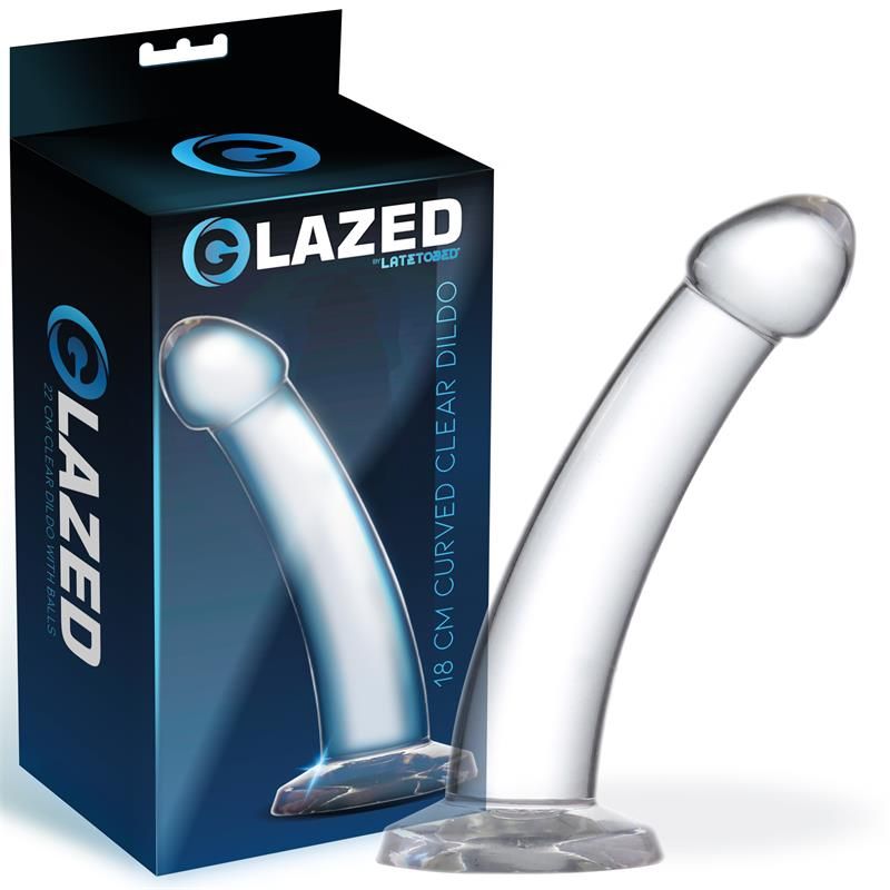 Curved Dildo Crystal Material 18 cm Curved Dildo Crystal Material 18 cm