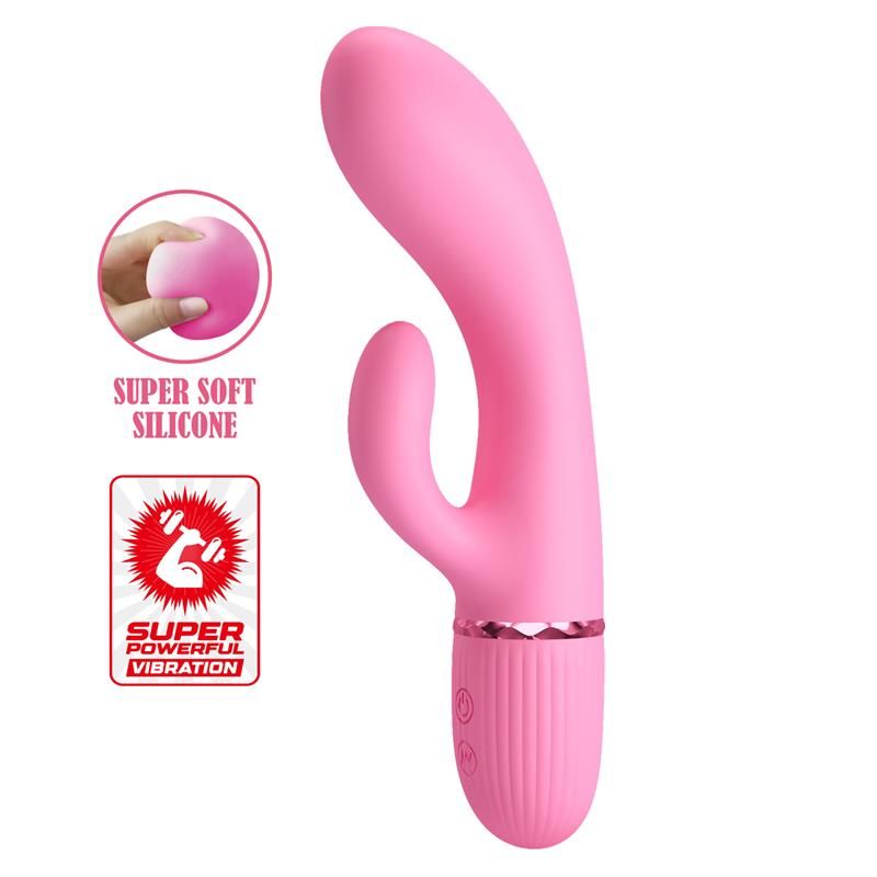 Marski Vibrator with Rabbit G Spot Pink Marski Vibrator with Rabbit G Spot Pink