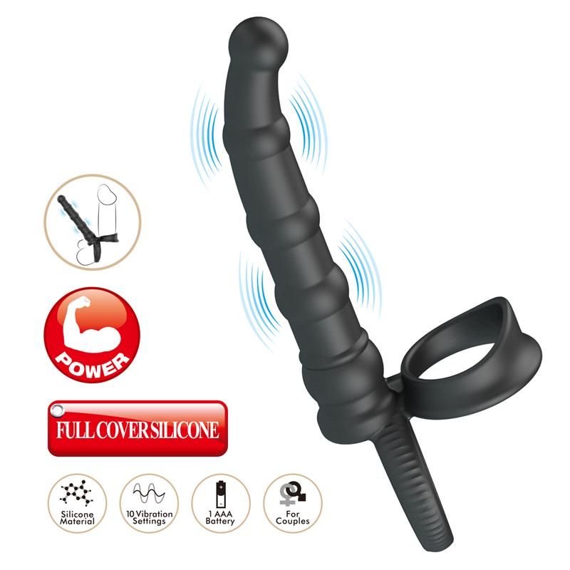 Tatum Cock Ring with Vibrating Plug Plug Tatum Cock Ring with Vibrating Plug Plug