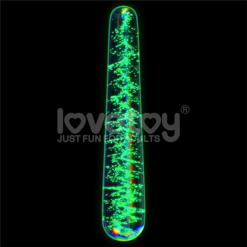 Glow in the Dark Glass Dildo Twilight Gleam Slim Glow in the Dark Glass Dildo Twilight Gleam Slim