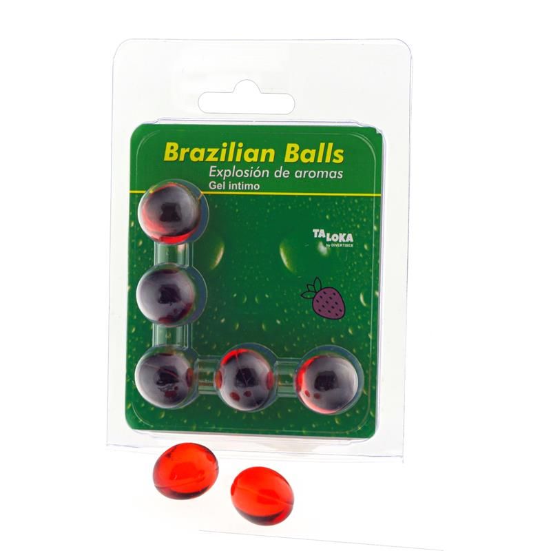Set 5 Brazilian Balls Strawberry Flavor Set 5 Brazilian Balls Strawberry Flavor