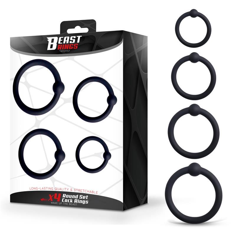 Set of 4 Penis Rings Silicone S, M, L and XL Set of 4 Penis Rings Silicone S, M, L and XL