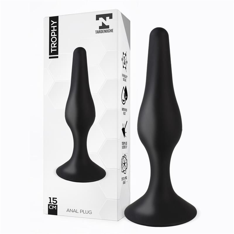 Trophy Anal Plug 15 cm Silicone Black Trophy Anal Plug 15 cm Silicone Black