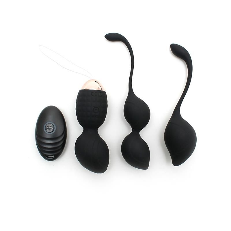 Vibrating Kegel Ball Set Rimini Black Vibrating Kegel Ball Set Rimini Black