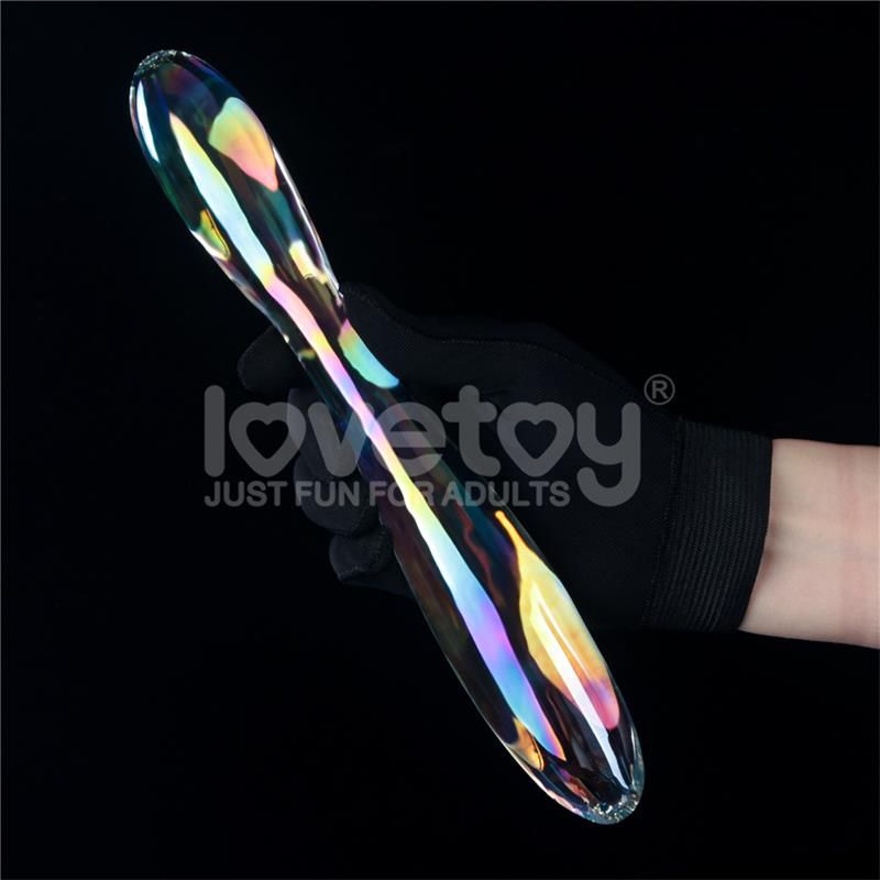 Glow in the Dark Glass Dildo Twilight Gleam Double Delight Glow in the Dark Glass Dildo Twilight Gleam Double Delight