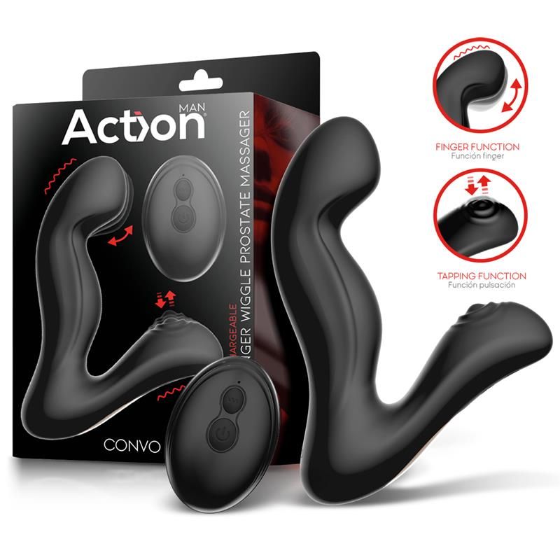 Convo Prostate Massager with Tapping and Finger Wiggle Function Convo Prostate Massager with Tapping and Finger Wiggle Function