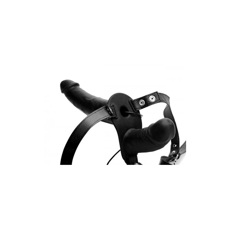 Power Pegger Double Strap-On Vibrator Black Power Pegger Double Strap-On Vibrator Black