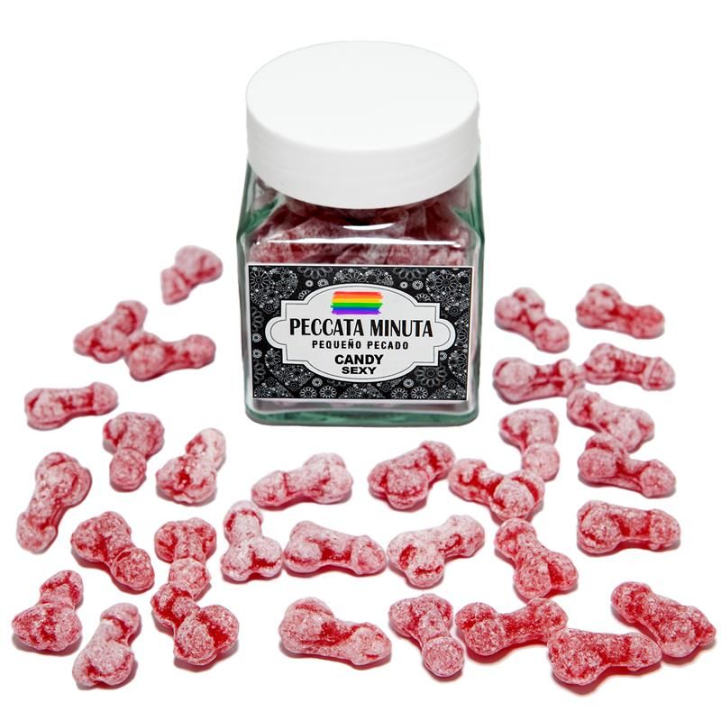 40 Penis-Shaped Candies Jar, Strawberry/Cherry Flavor LGBT 40 Penis-Shaped Candies Jar, Strawberry/Cherry Flavor LGBT