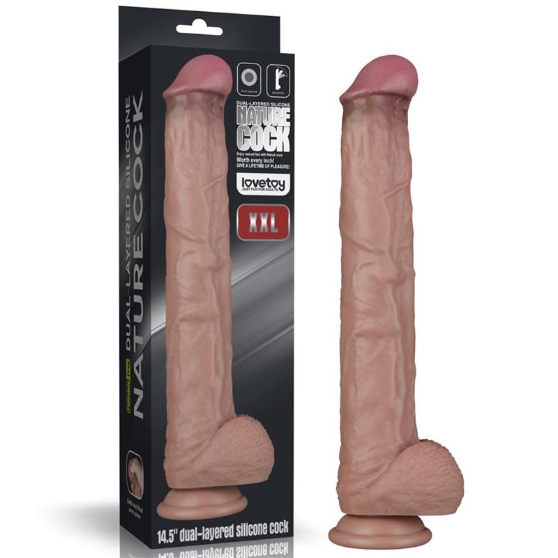 Dual Layered Bendable Dildo XXL 14,5 Dual Layered Bendable Dildo XXL 14,5