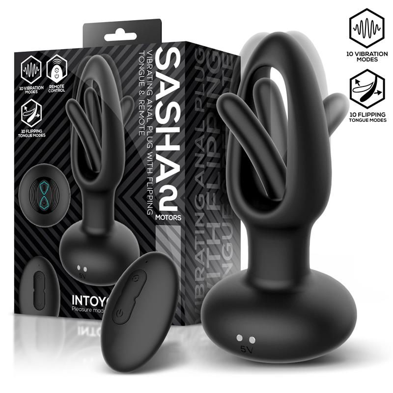 Sasha Vibrating Plug with Flipping Tongue and Remote Control Sasha Vibrating Plug with Flipping Tongue and Remote Control