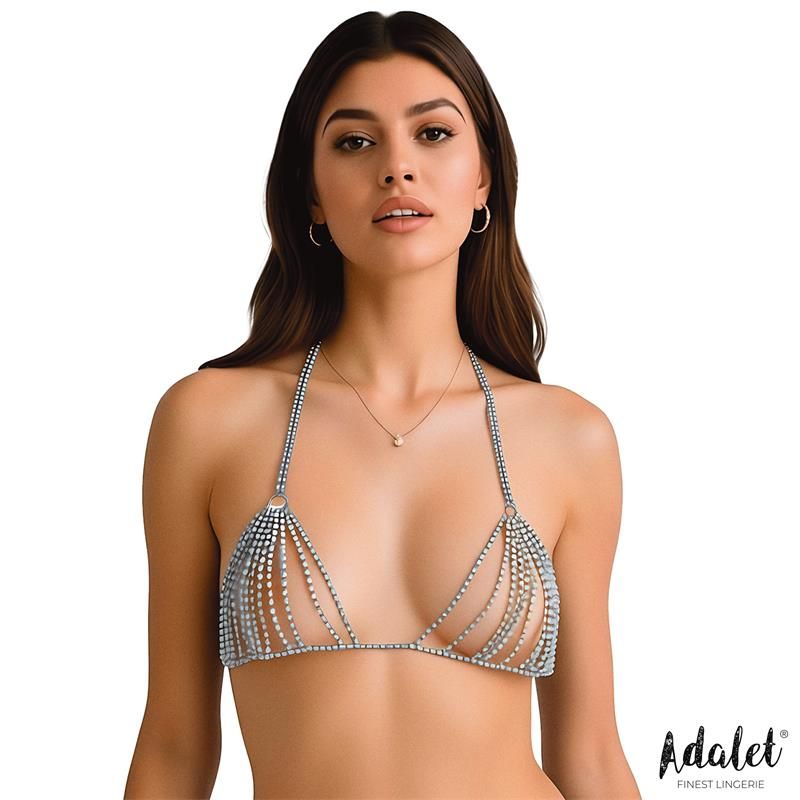 Mireya Sparkly Bra Silver One Size Mireya Sparkly Bra Silver One Size