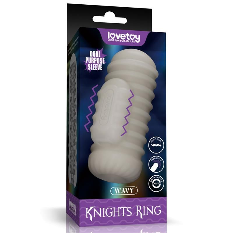 Knights Ring Vibrating Dual Purpose Sleeve Wavy Knights Ring Vibrating Dual Purpose Sleeve Wavy