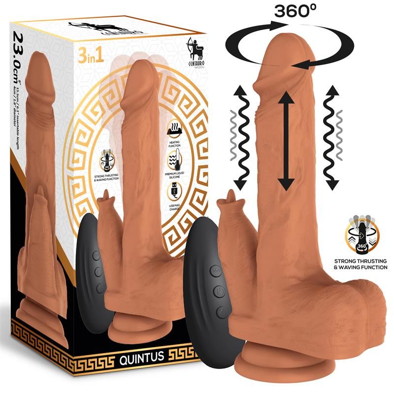 Quintus Dildo with Thrusting, Waving and Vibration 9 - 23 cm Quintus Dildo with Thrusting, Waving and Vibration 9 - 23 cm