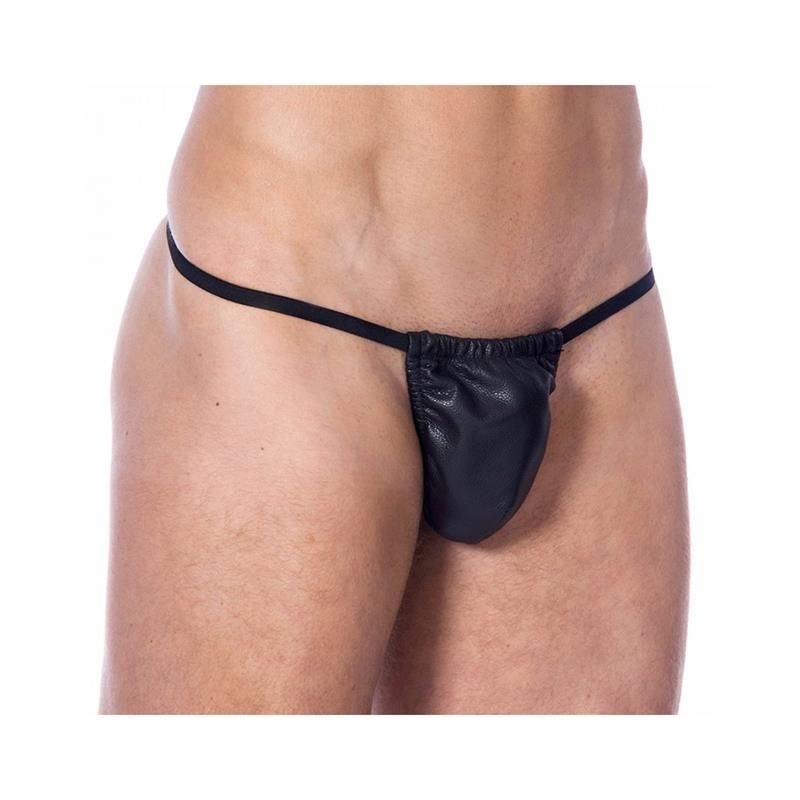 Leather G-string Elastic One size Leather G-string Elastic One size