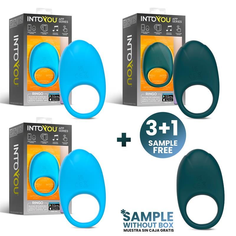Pack Ringo Silicone Vibrating Ring with App Pack Ringo Silicone Vibrating Ring with App
