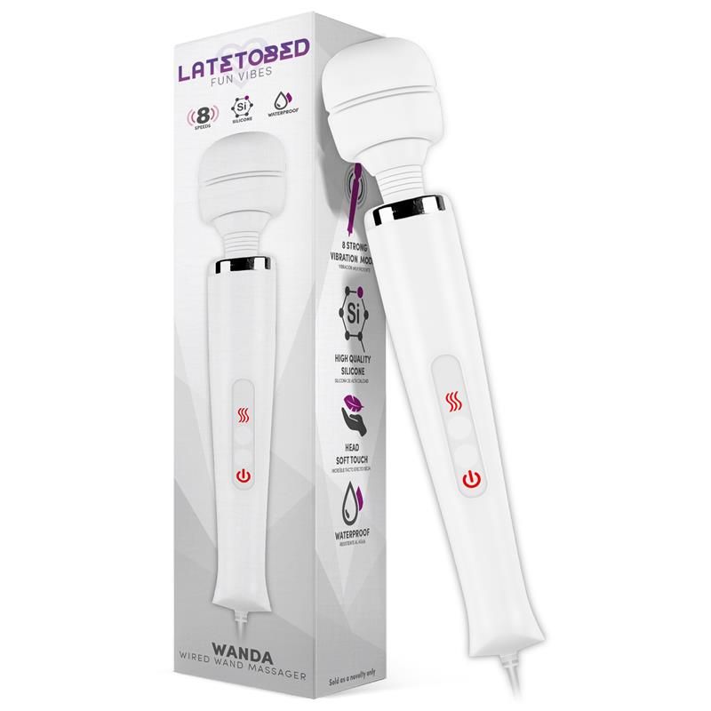Wanda Wired Wand Massager White Wanda Wired Wand Massager White