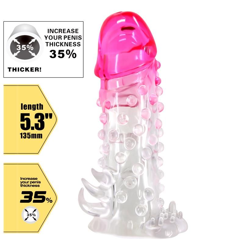 Wildford Penis Sleeve Pink and Clear Wildford Penis Sleeve Pink and Clear