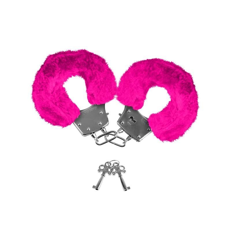 Neon?Furry Cuffs Pink