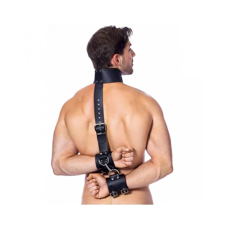 Neck and Hands Ties Leather M-L Neck and Hands Ties Leather M-L