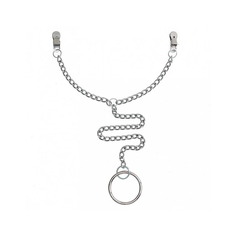 Nipple Clamps to penis ring Nipple Clamps to penis ring