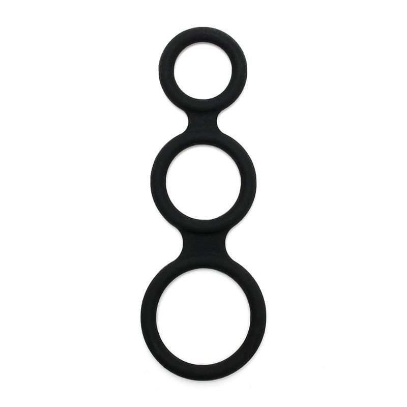Triple Cock Ring Black Triple Cock Ring Black