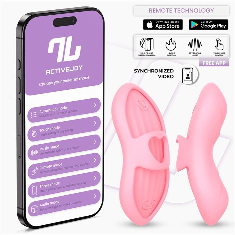 Laia Heated Finger Vibrator and App Pink Laia Heated Finger Vibrator and App Pink