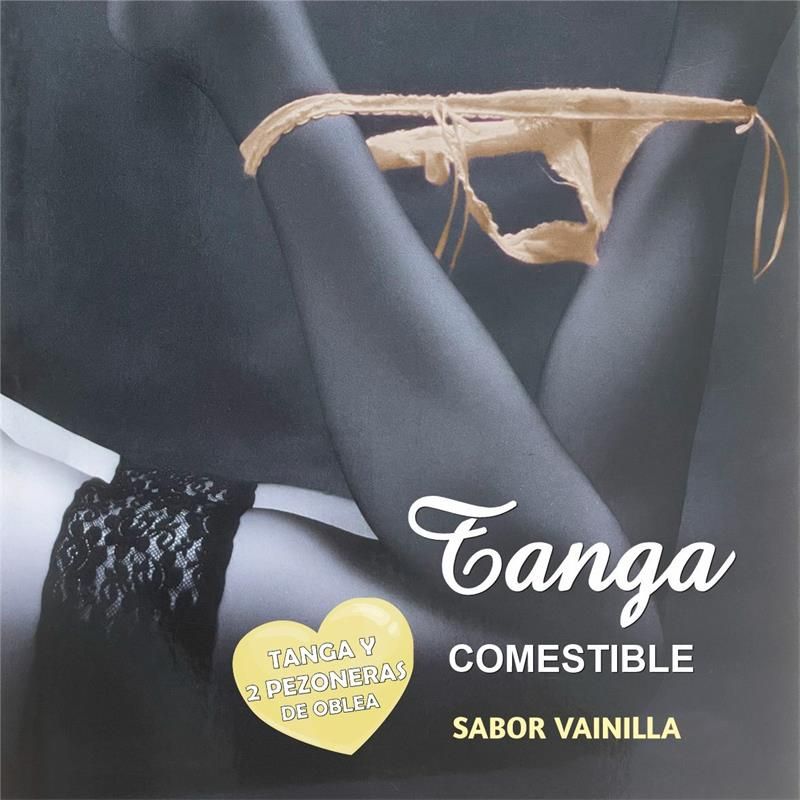 Wafer thong and two vainila flavored nipple covers Wafer thong and two vainila flavored nipple covers