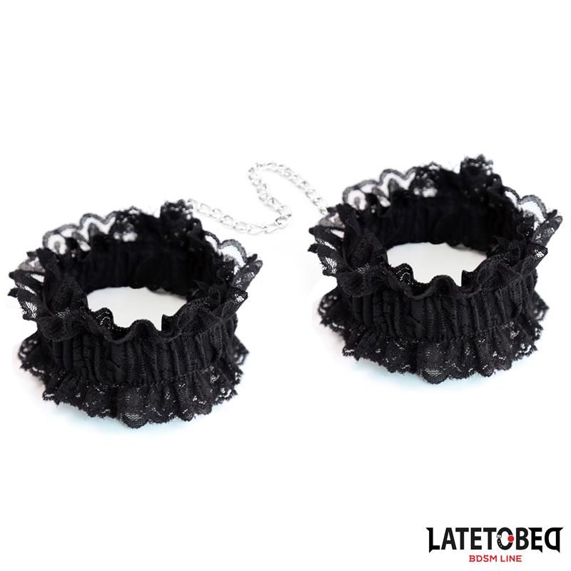 Lace Elastic Wrist Restraints Black Lace Elastic Wrist Restraints Black