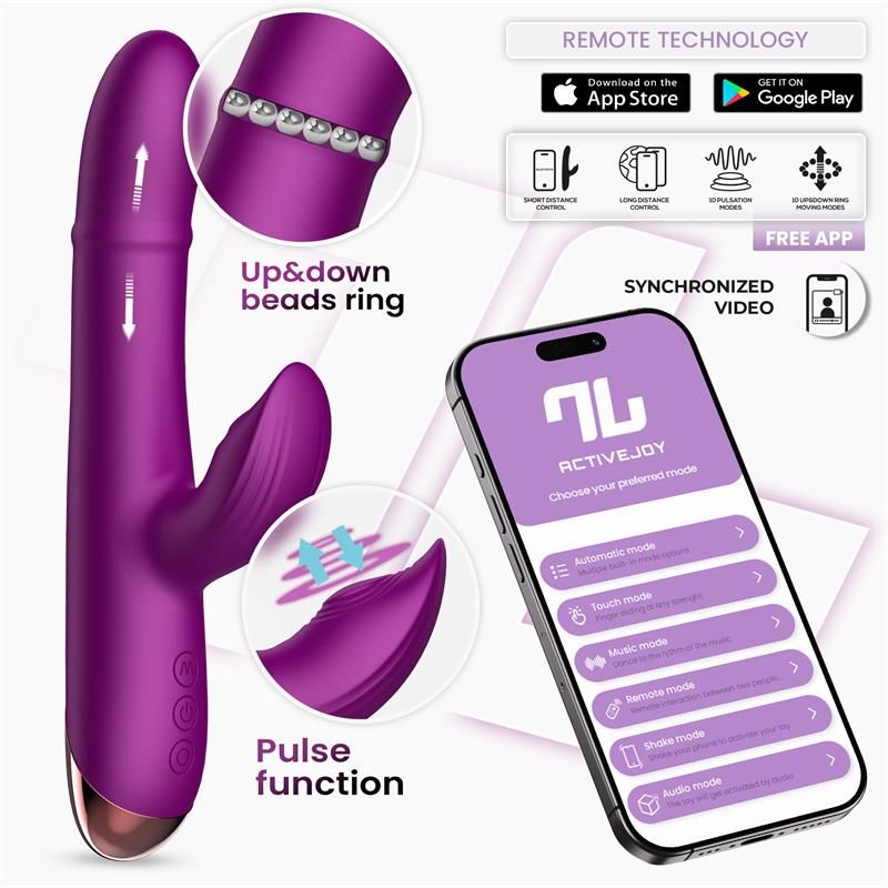 Sendel Vibe with Up and Down Internal Beads Ring and Pulsation with App Sendel Vibe with Up and Down Internal Beads Ring and Pulsation with App